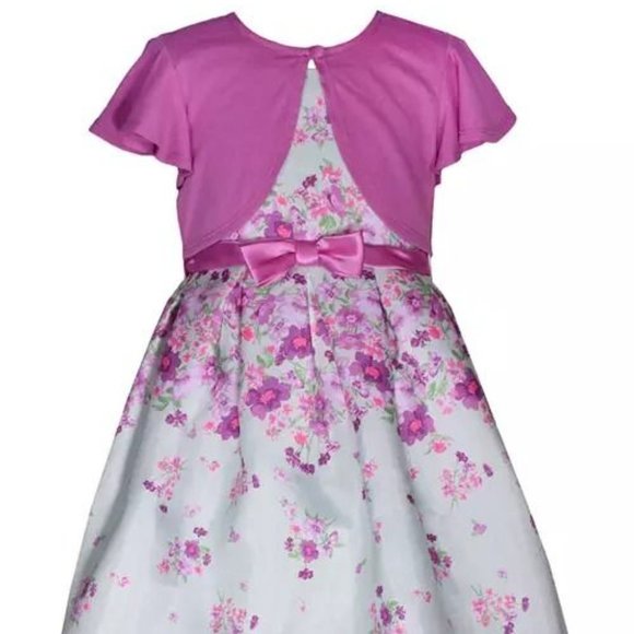 Bonnie Jean Girls Party/Holiday/Occasion Short Sleeve Cardigan & Dress Set Sz 16